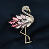 Pink Crystal Flamingo Brooch