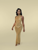 Celebrate Me Gold Maxi Dress