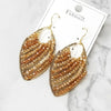 Beaded Leaf Earrings