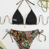 Double tie bikini split swimsuit