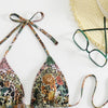 Double tie bikini split swimsuit
