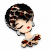 She Love's Leopard Acrylic Brooch