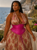 Pink Satin Waspie ~ Sizes 32 & 34