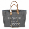 Happiness Summer Beach Bag ~ Gray
