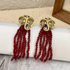Beaded Chandelier Elephant Earrings