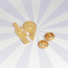 2pcs/set Broken heart wine bottle Brooch