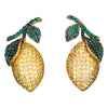Rhinestone Lemon Earrings