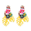 Boucles d’oreilles florales dramatiques