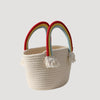 Rainbow In The Clouds Wicker Handbag