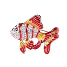 Rhinestone Fish Brooche
