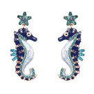 Boucles d'oreilles hippocampe scintillantes