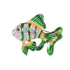 Rhinestone Fish Brooche