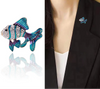 Rhinestone Fish Brooche