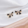 Rhinestone Bowknot Stud Earrings