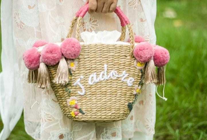 J'adore Wicker Handbag