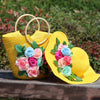 Jardin de Soleil Raffia Hat and Tote Bag