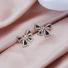 Rhinestone Bowknot Stud Earrings