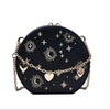 Les Étoiles Mini Embroidered Round Bag