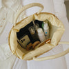 Lemon Embroidered Straw Tote Bag