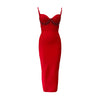 The Amara | Crystal-Embellished Bandage Midi Dress