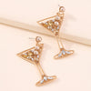 Dazzling Rhinestone Martini Earrings