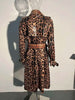 Leopard Print Snake Skin Trench Coat
