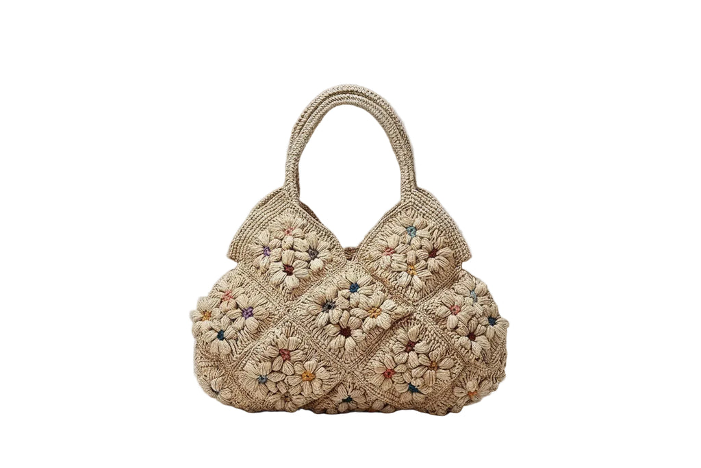 Handmade Le Fleur Straw Bag