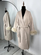 Faux Fur Sweater Coat