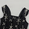 The Celestia Crystal-Embellished Sculpted Mini Dress