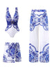 Fleur De Soleil One Piece 3 Piece Swim Set