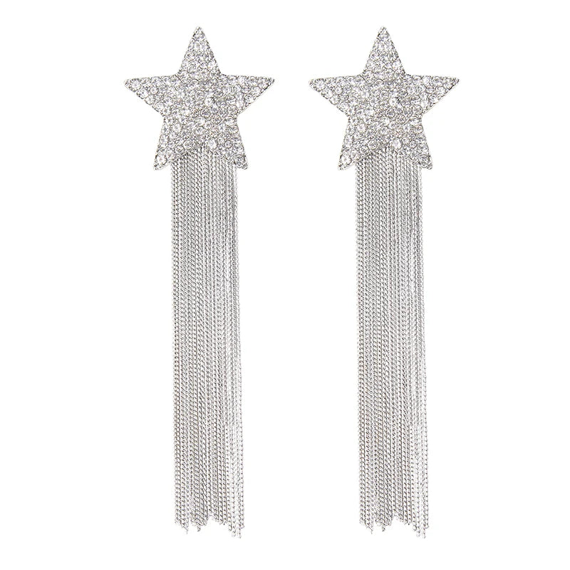 Rhinestone Shooting Star Earrings