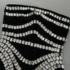 Midnight Heiress Strapless Crystal Mini Dress With Choker