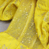 Havana Nights Yellow Mesh Jacquard Dress