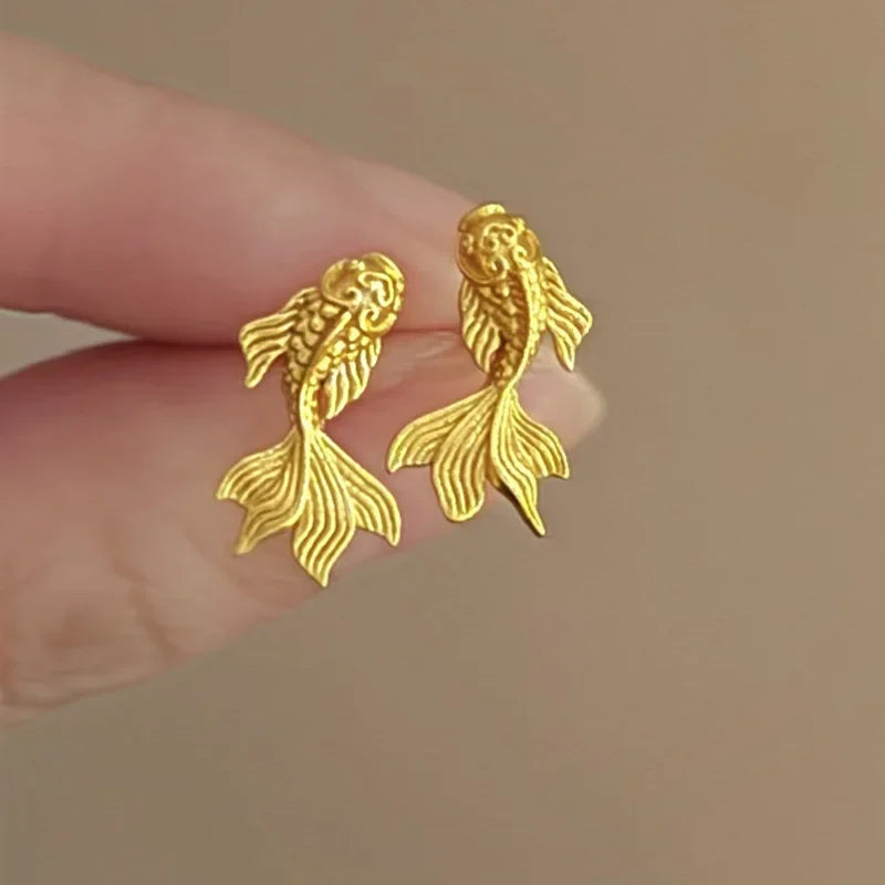 Goldfish Stud Earrings