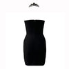 Midnight Heiress Strapless Crystal Mini Dress With Choker