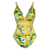 Lemon Breeze One Piece Swimsuit and Ruffle Sarong