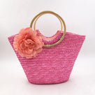 Ravishing Roses Straw Tote Bag