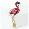 Pink Rhinestone Flamingo Brooch