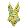 Lemon Breeze One Piece Swimsuit and Ruffle Sarong