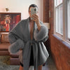 Faux Fur Sweater Jacket