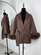 Faux Fur Sweater Jacket