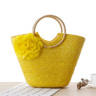 Ravishing Roses Straw Tote Bag