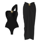 The Sun Maiden Over The Shoulder One Piece Swimsuit and Sarong
