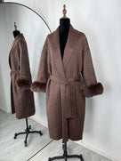 Faux Fur Sweater Coat