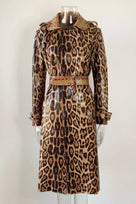 Leopard Print Snake Skin Trench Coat