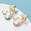 Rhinestone Mermaid Brooch