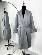 Faux Fur Sweater Coat