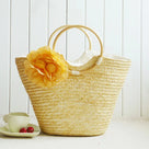 Ravishing Roses Straw Tote Bag