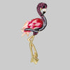 Pink Rhinestone Flamingo Brooch