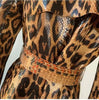 Leopard Print Snake Skin Trench Coat